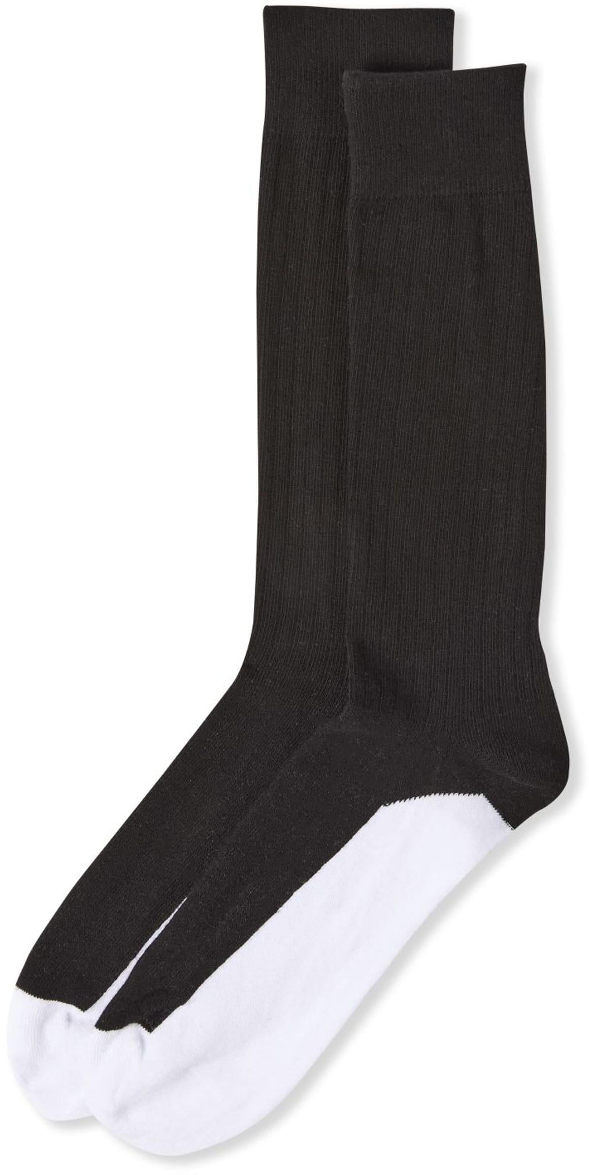 Memoi Mens Ribbed White Sole Socks 3 Pack - MM-452