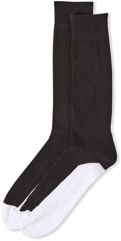 Memoi Mens Ribbed White Sole Socks 3 Pack - MM-452