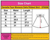 Daniella Faye Womens Dalia Ribbed Skirt - DF6006