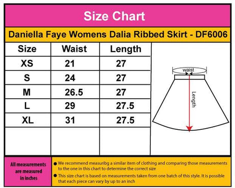 Daniella Faye Womens Dalia Ribbed Skirt - DF6006