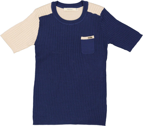 Fragile Boys Ribbed Pocket Contrast Short Sleeve Shirt - SB3CP4818T