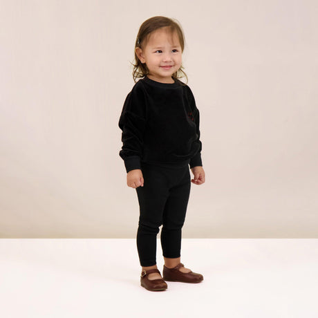 Analogie by Lil Legs Velour Collection Baby Girls Sweatshirt Outfit - GVSST
