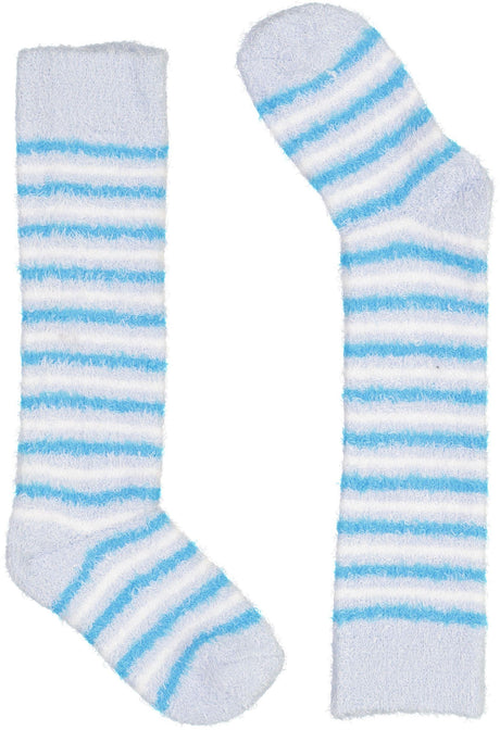 Florence Girls Warm and Comfort Fuzzy Striped Design Crew Socks - 310