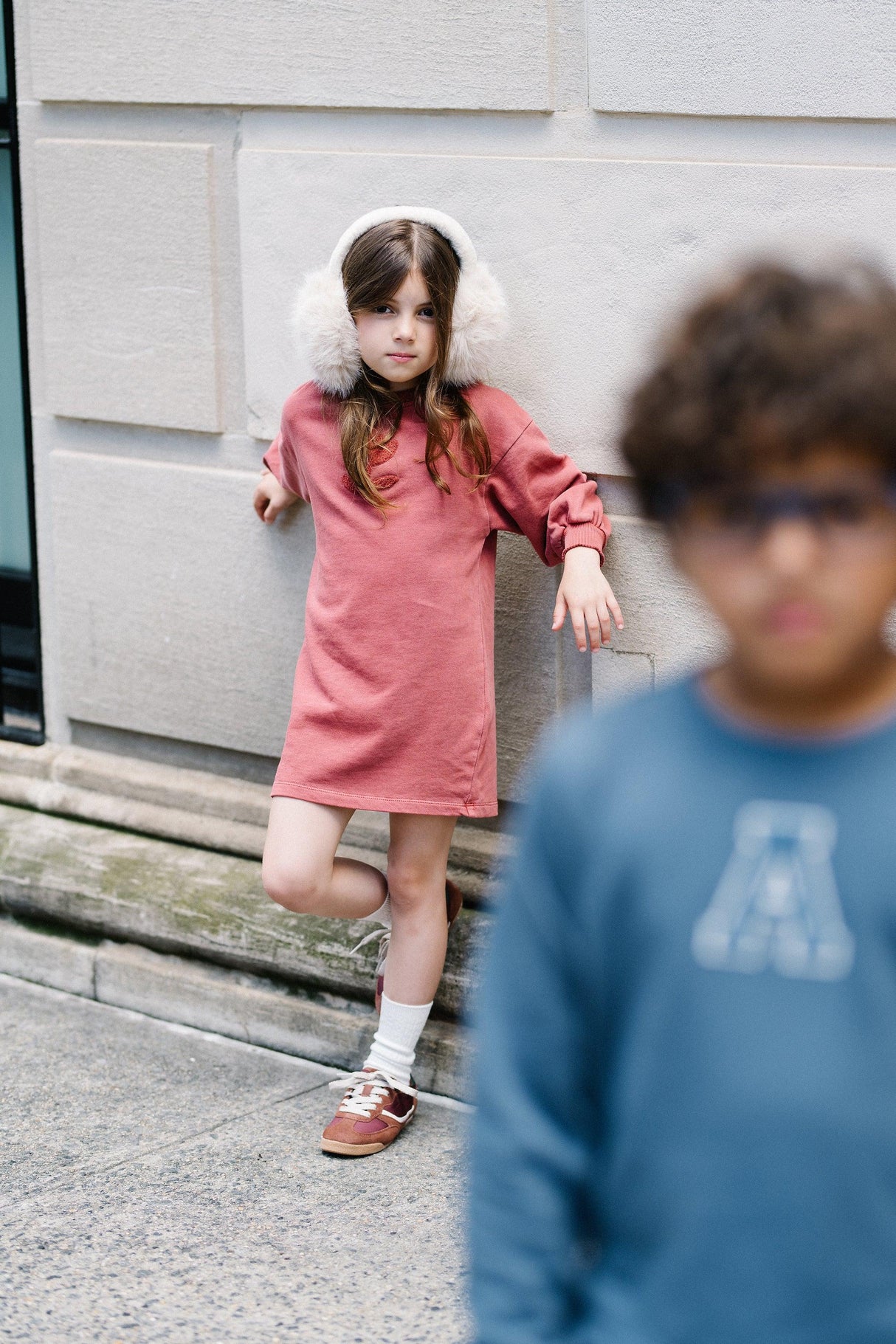 Analogie by Lil Legs Sherpa Collection Girls Tulip Dress - STD