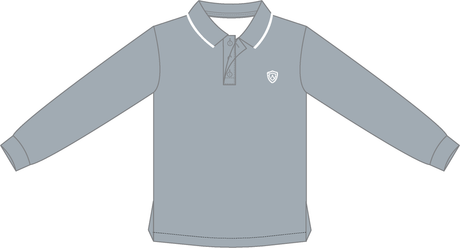 Lil Legs Wardrobe Staples Collection Boys Long Sleeve Logo Polo Shirt - WSLPL