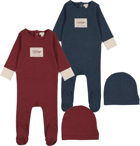 Lil Legs Pitter Patter Collection Baby Boys Girls Colorblock Cotton Footie - AF26S305