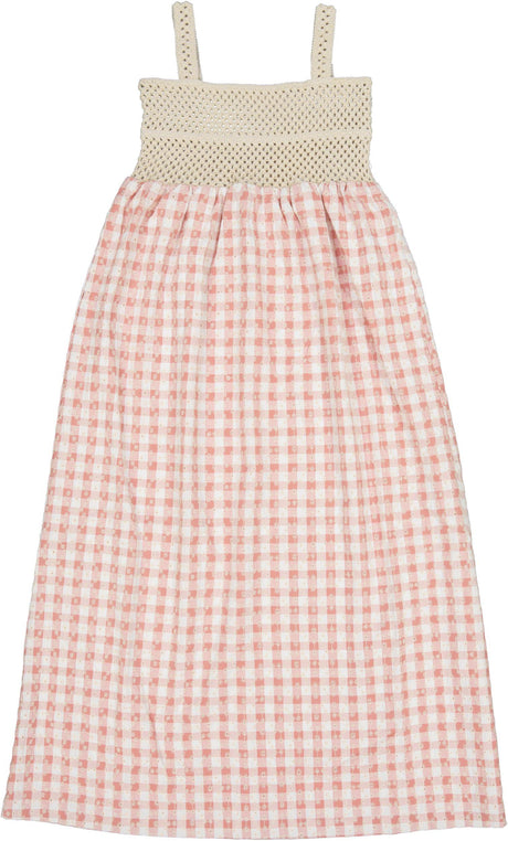 Lola Girls Crochet Top Maxi Jumper Robe - SB6CP7366