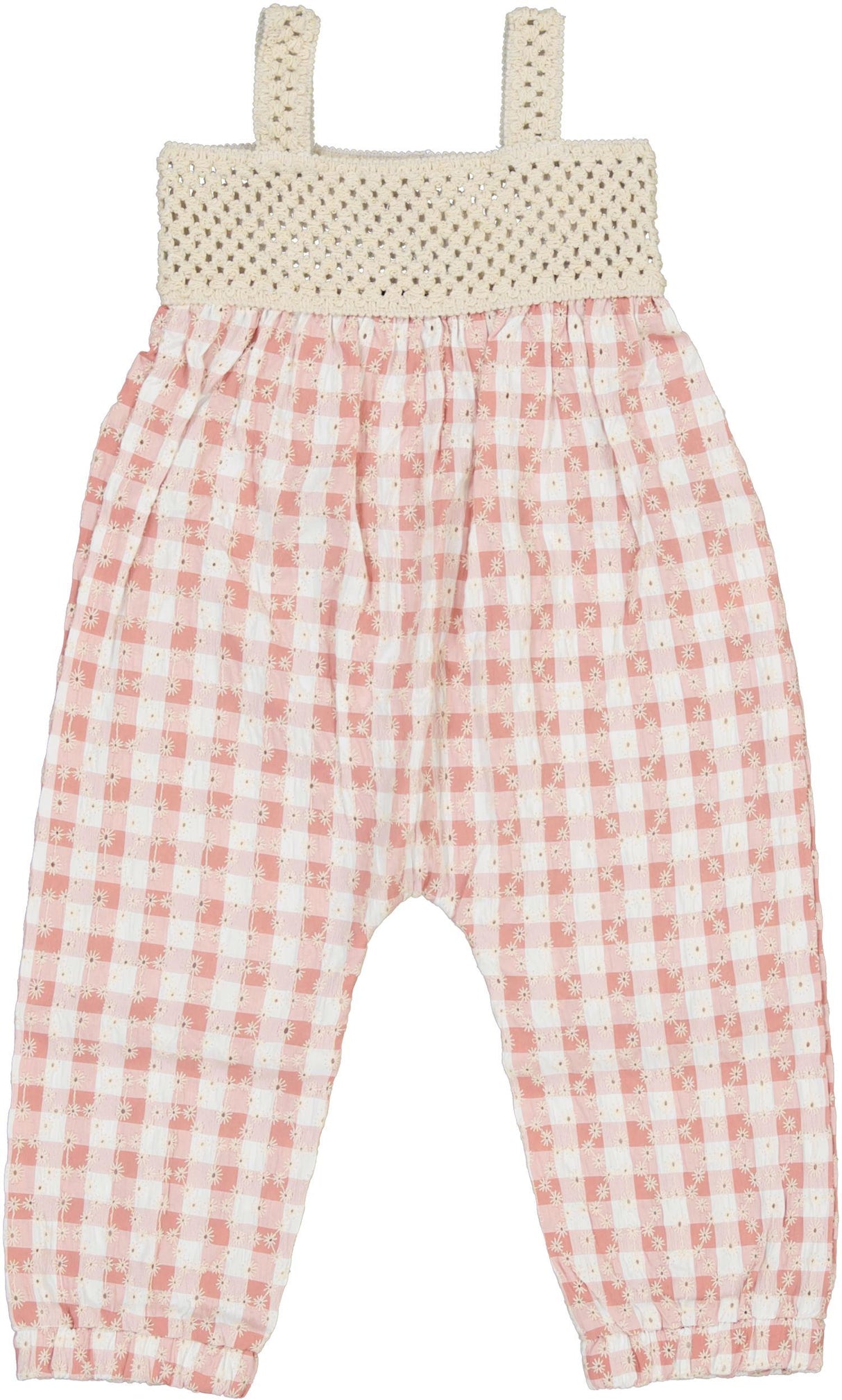 Lola Baby Girls Crochet Top Romper - SB6CP7366O