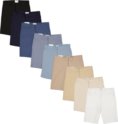 Mocha Noir Boys Stretch Dress Shorts - ASCP305S