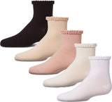 Memoi Girls Bubble Stitch Welt Anklet Socks - MKF-1010