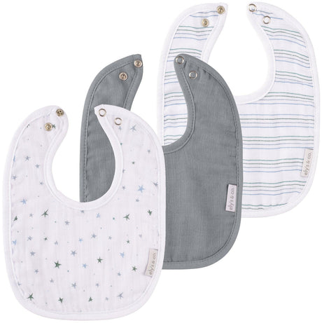 Ely's & Co Muslin/Terry Bib 3 Pack - EC-039