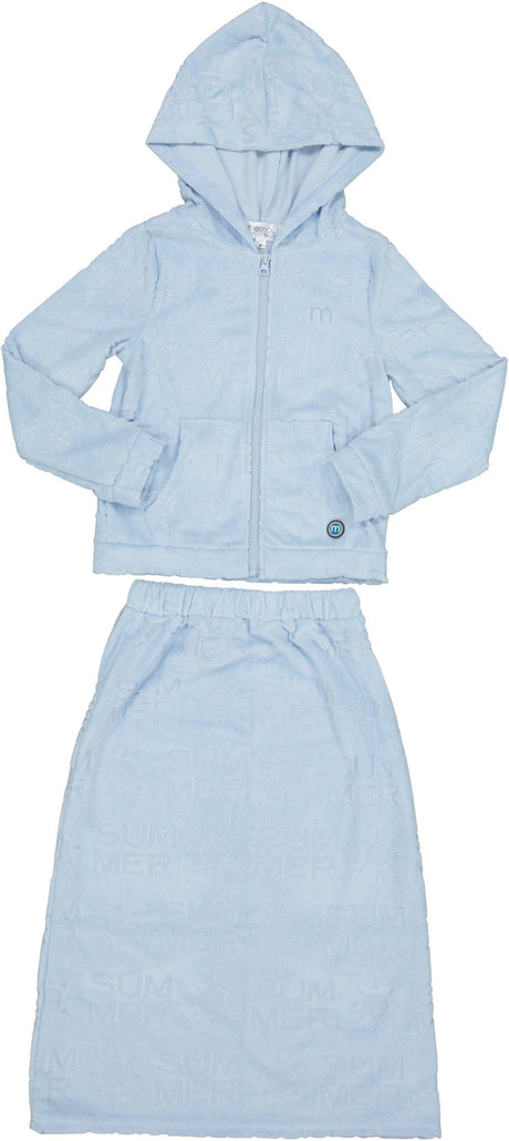 Memoi Girls Summer Burnout Terry Outfit - MXR10456