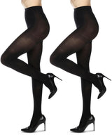 Memoi Womens Microfiber 60 Denier Opaque Non-Control Top Tights 2 Pack - MO-645