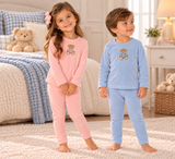 Bonbee Boys Girls Teddy Bear Velour Pajamas - BWLV26007P
