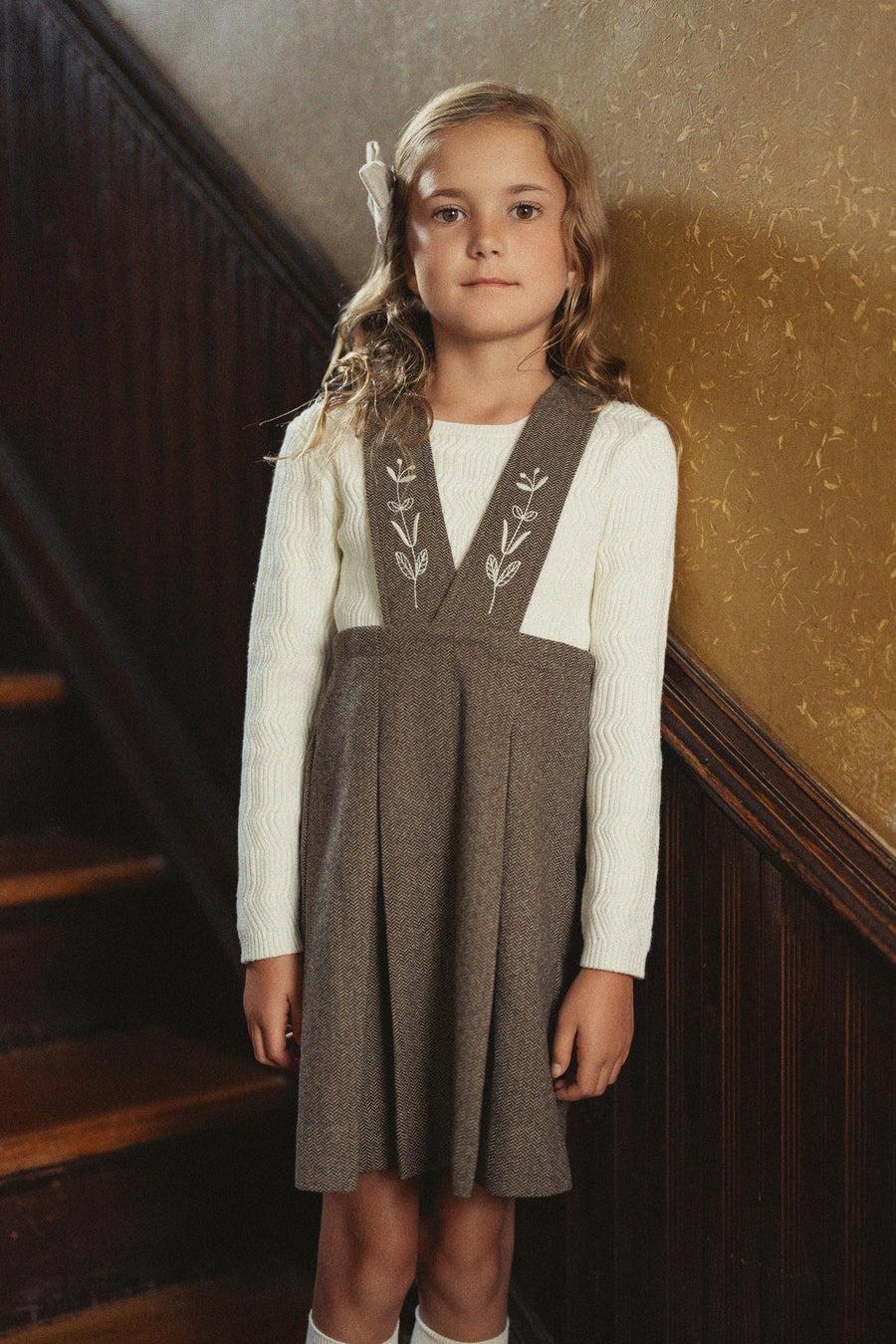 Charlotte & George Girls Tweed Jumper - WB6CP7457J