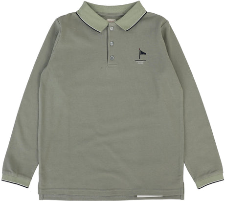 Analogie by Lil Legs Outer Field Collection Boys Long Sleeve Polo Shirt - OBLSP