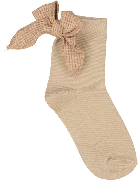 BlinQ Girls Waffle Knit Bow Ankle Socks - 633