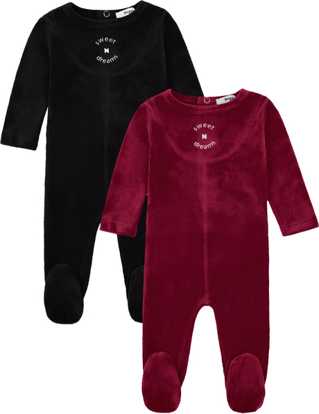 Noggi Baby Boys Girls Sweet Seams Velour Stretchie - 215216