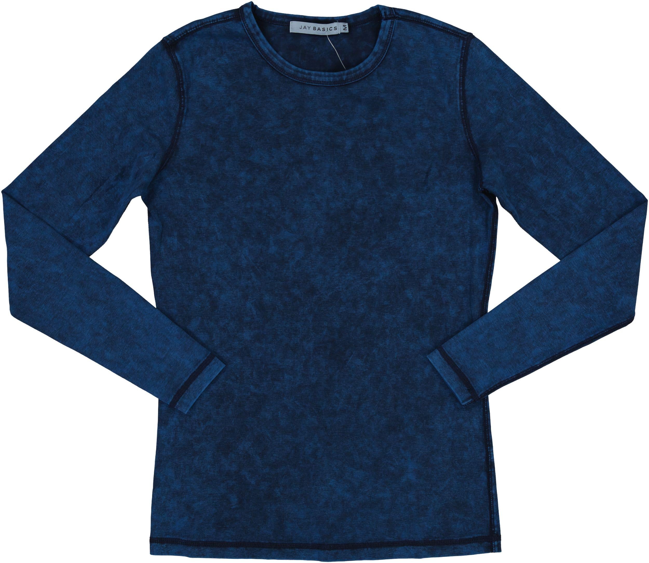JAY BASICS Womens Teens Mineral Wash Long Sleeve T-shirt