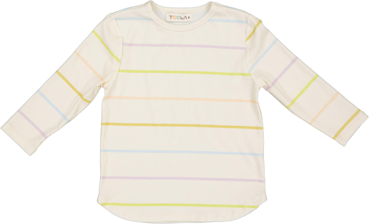 Teela Girls Teens Stripe 3/4 Sleeve T-shirt - 22-051