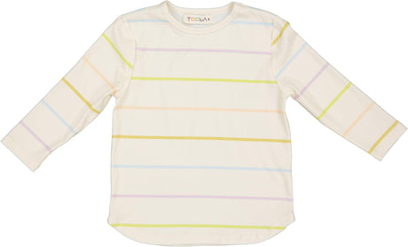 Teela Girls Teens Stripe 3/4 Sleeve T-shirt - 22-051
