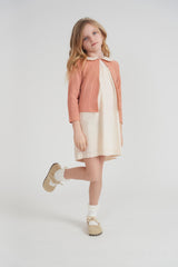 Space Gray Girls Dress & Cardigan Set - SB6CY2864D