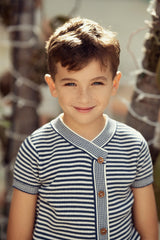 Mr. Mr. Boys Double Breasted Short Sleeve Sweater - SB6CY2934