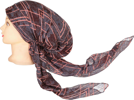 Lizi Womens Zig Zag Pre-Tied Bandana - AZZ