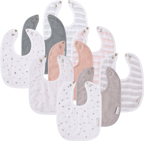 Ely's & Co Muslin/Terry Bib 3 Pack - EC-039