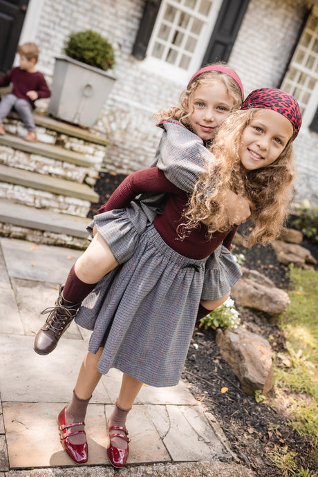 Teela Girls Micro Check Skirt - 23-132