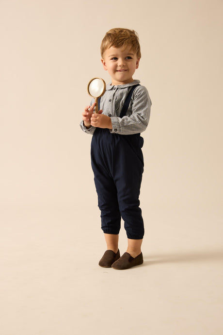 Analogie by Lil Legs Plaid Edition Collection Baby Boys Long Romper - AF26R612