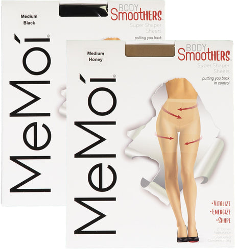 Memoi Womens Super Shaper Body Smoothers Sheers 20 Denier Pantyhose - MM-293