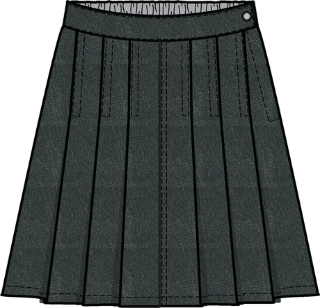 Lil Legs Camp Scouts Collection Girls Pleated Denim Skirt - PDSK