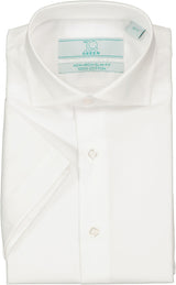 T.O. Collection Green Label Boys White Short Sleeve Dress Shirt