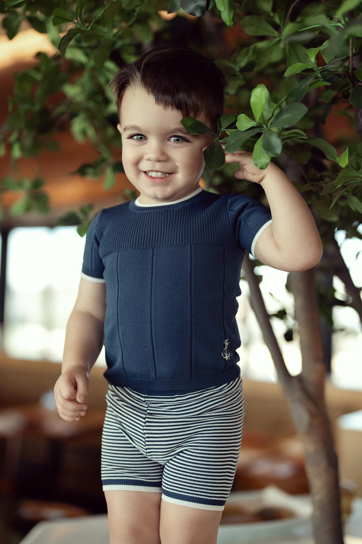 Charlotte & George Baby Boys Anchor Knit Outfit - SB5CP7148EB