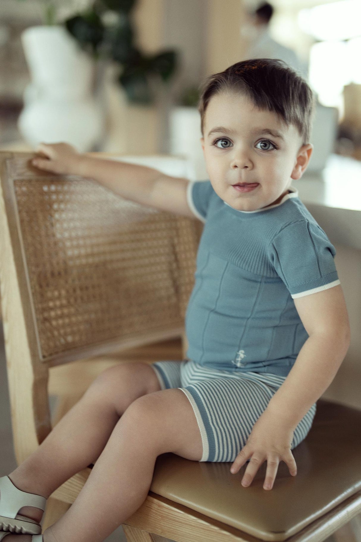 Charlotte & George Baby Boys Anchor Knit Outfit - SB5CP7148EB