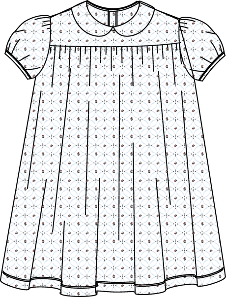 Lil Legs Camp Scouts Collection Girls Interlock Short Sleeve Dress - PSDS