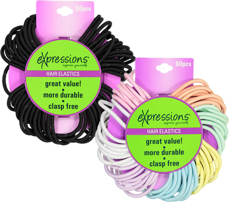 Expressions Ponytail Holder 60 Pack - EX138