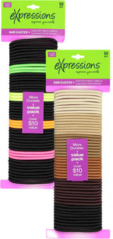 Expressions Ponytail Holder 50 Pack - EX1353