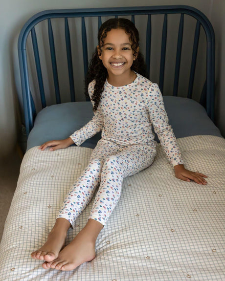 MiniMoi by Memoi Boys Girls Confetti Pointelle Cotton Pajamas - IBP09640/IBP09641