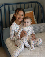 MiniMoi by Memoi Boys Girls Confetti Pointelle Cotton Pajamas - IBP09640/IBP09641
