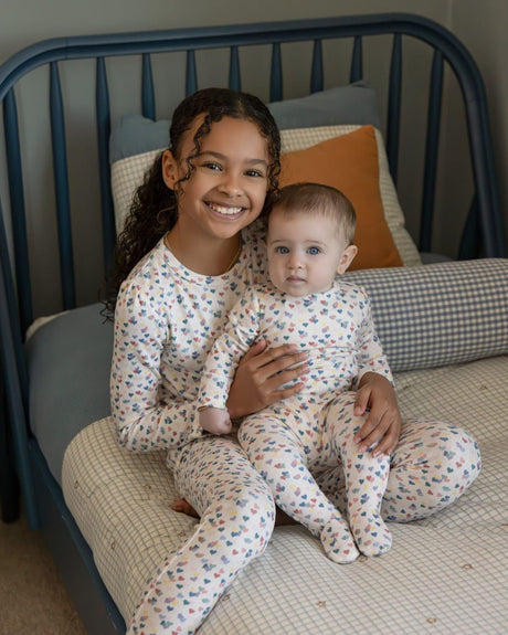 MiniMoi by Memoi Boys Girls Confetti Pointelle Cotton Pajamas - IBP09640/IBP09641