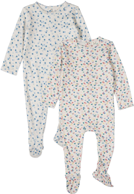 MiniMoi by Memoi Baby Boys Girls Confetti Pointelle Cotton Stretchie - IAA09638/IAA09639