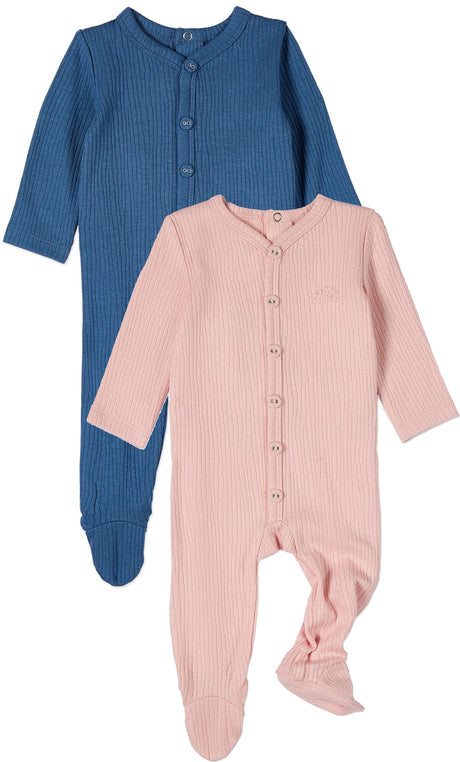 MiniMoi by Memoi Baby Boys Girls Ribbed Cotton Stretchie - IAA09666