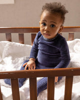 MiniMoi by Memoi Baby Boys Girls Drop Needle Ribbed Velour Stretchie - IAA09607