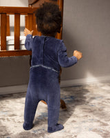 MiniMoi by Memoi Baby Boys Girls Drop Needle Ribbed Velour Stretchie - IAA09607
