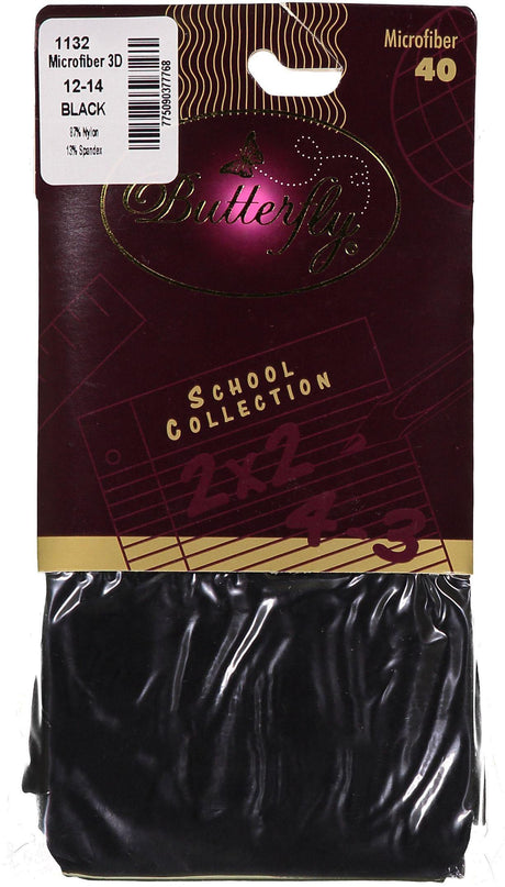 Butterfly Girls School Collection Microfiber 40 Opaque Tights - 1132