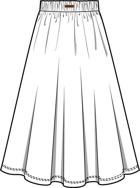 Lil Legs Camp Scouts Collection Girls Denim Tiered Maxi Skirt - DTMSKT