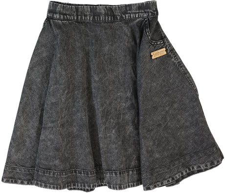 Lil Legs Camp Scouts Collection Girls Denim Tencel Flared Skirt - DTFSK