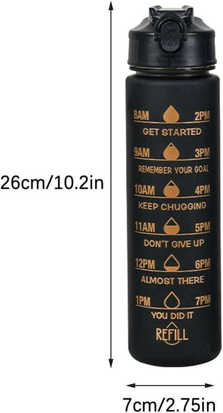 ShirtStop Motivational 25 oz Water Bottle with Carry Strap - Motivational-25